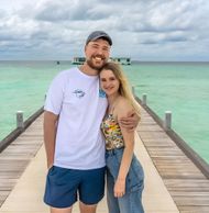 Thea Booysen posted a picture with MrBeast in the Maldives (Image via Instagram/@thea_booysen)